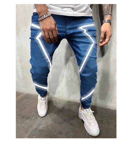 2021 spring and autumn new men's jeans personalized reflective hip hop high street pants large drawstring joggers sweatpants trousers, Black
2021 spring and autumn new men's jeans personalized reflective hip hop high street pants large drawstring joggers sweatpants trousers, Black