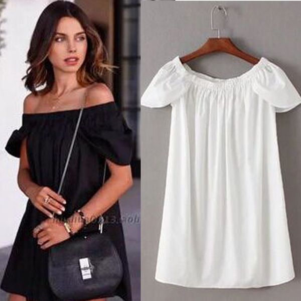 fashionable skirt 2021 new one neck short sleeve, Black
fashionable skirt 2021 new one neck short sleeve, Black