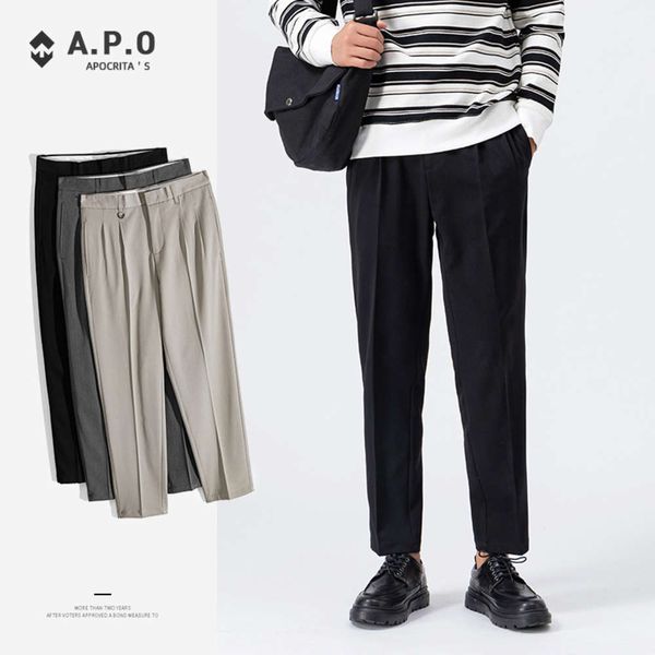 pants men 2020 autumn loose straight men's casual suit pants youth korean trend versatile capris, Blue
pants men 2020 autumn loose straight men's casual suit pants youth korean trend versatile capris, Blue