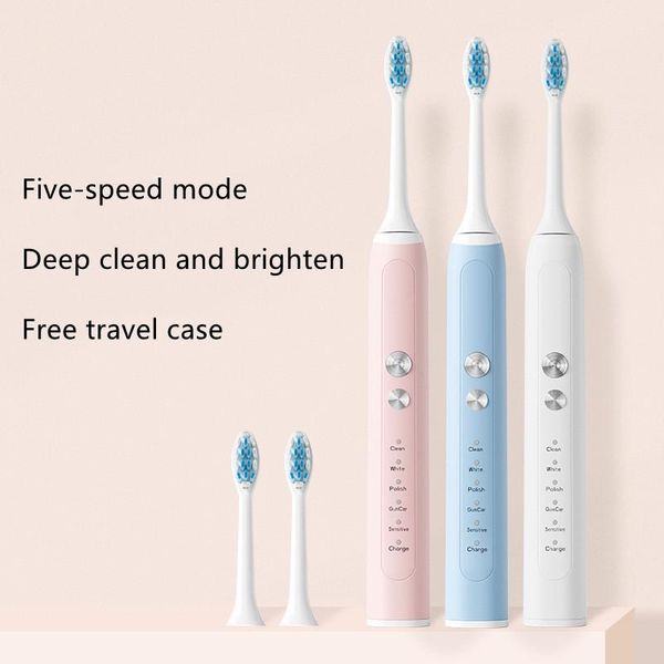 smart electric toothbrush rechargeable ultrasonic waterproof soft fur five-speed timing
smart electric toothbrush rechargeable ultrasonic waterproof soft fur five-speed timing