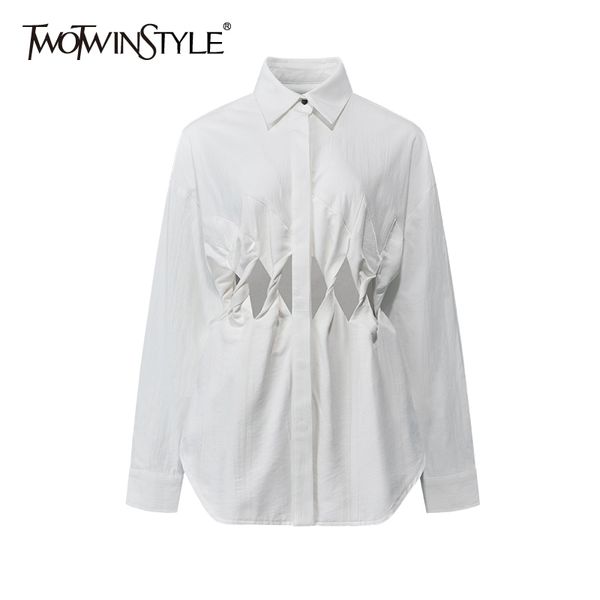 white waist hollow out shirt for women lapel long sleeve casual loose blouse female fashion new clothes tide spring 210428
white waist hollow out shirt for women lapel long sleeve casual loose blouse female fashion new clothes tide spring 210428