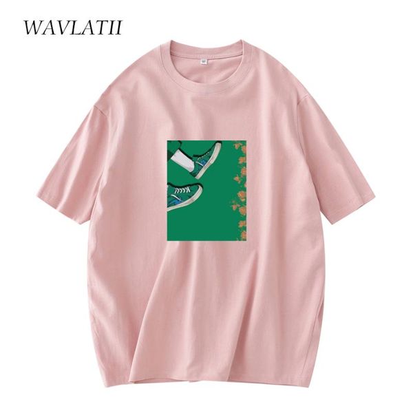 women's t-shirt wavlatii women green pattern t shirt for summer lady white cotton fashion tees female black streetwear wt2120
women's t-shirt wavlatii women green pattern t shirt for summer lady white cotton fashion tees female black streetwear wt2120