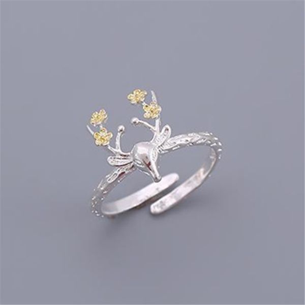 anillo de ciervo coreano japonés, anillo de alce femenino plateado, anillo vivo, primera joyerÃa, Silver
anillo de ciervo coreano japonés, anillo de alce femenino plateado, anillo vivo, primera joyerÃa, Silver