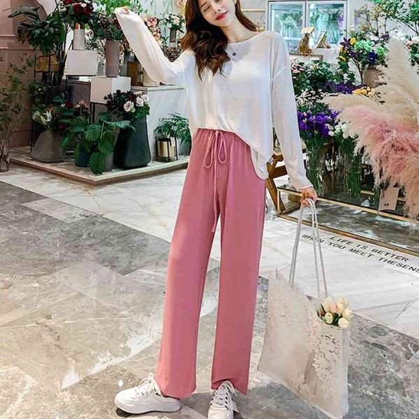 spring summer woman's and long pants three pieces sets o-neck full sleeve loose fashion pullovers 210603, White
spring summer woman's and long pants three pieces sets o-neck full sleeve loose fashion pullovers 210603, White