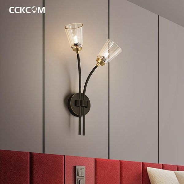 modern glass wall lamp copper/black led indoor light for bedroom living room aisle home lighting fixtures
modern glass wall lamp copper/black led indoor light for bedroom living room aisle home lighting fixtures