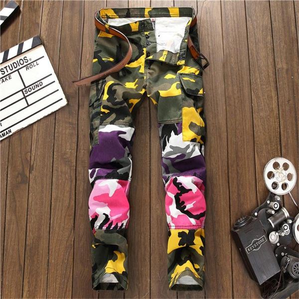 men's pants style loose multi-pocket stitching color matching high street camouflage trousers straight casual, Black
men's pants style loose multi-pocket stitching color matching high street camouflage trousers straight casual, Black