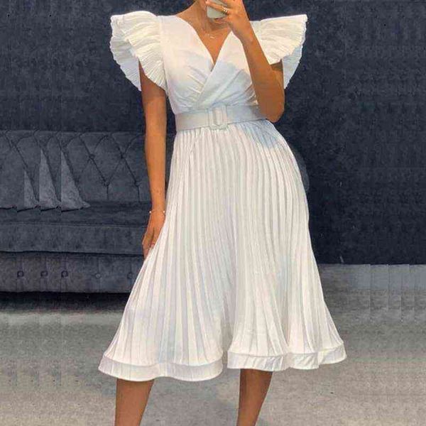 casual solid draped a-line dresses women 2022 spring summer flying sleeves pleated party dress wrap v neck belt mini dress y1204, Black;gray
casual solid draped a-line dresses women 2022 spring summer flying sleeves pleated party dress wrap v neck belt mini dress y1204, Black;gray