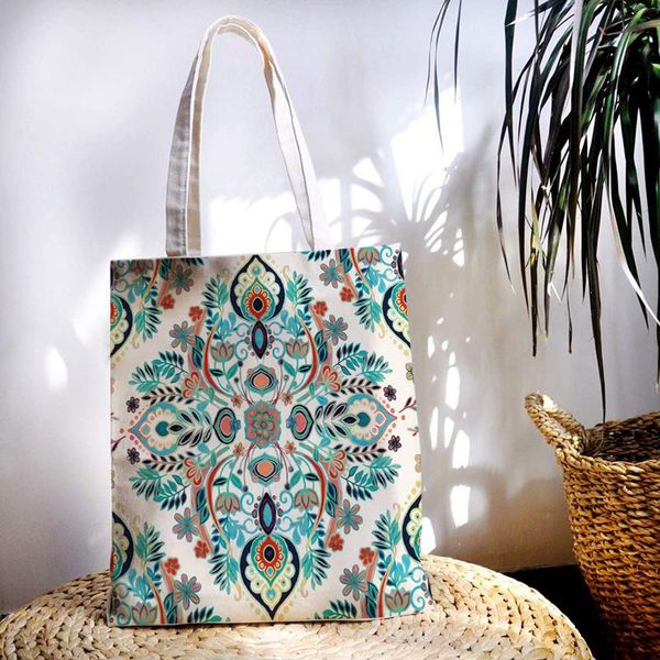 vintage bohemian print canvas large capacity shoulder bag vogue women bags travel casual reusable handbag shopping storage
vintage bohemian print canvas large capacity shoulder bag vogue women bags travel casual reusable handbag shopping storage
