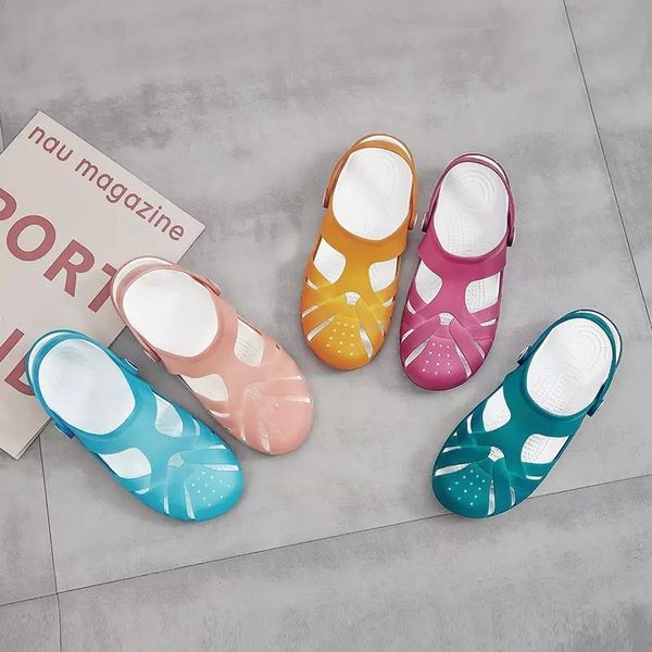 slippers summer women's hole shoes thick bottom jelly beach fashion multi color size 36-40, Black
slippers summer women's hole shoes thick bottom jelly beach fashion multi color size 36-40, Black
