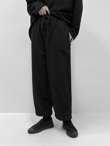 men's pants dark loose straight tube drawstring fashion youth trend large size casual, Black
men's pants dark loose straight tube drawstring fashion youth trend large size casual, Black