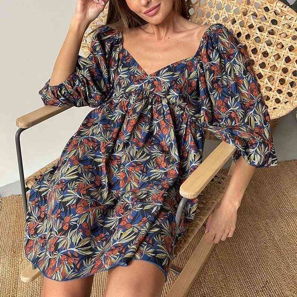 fashion printed square collar dresses women elegant loose three quarter puff sleeve dress mini ladies casual, Black;gray
fashion printed square collar dresses women elegant loose three quarter puff sleeve dress mini ladies casual, Black;gray