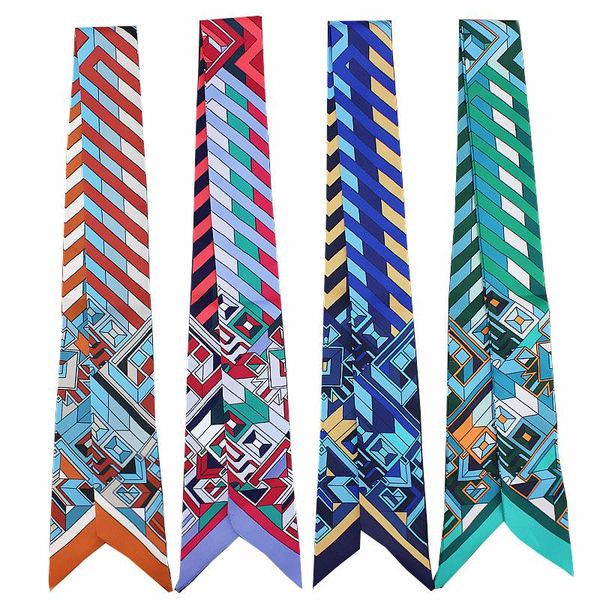scarves stripe geometric patchwork riband bags handle skinny scarf decorate hair band bandeaus multi-function choker tie, Blue;gray
scarves stripe geometric patchwork riband bags handle skinny scarf decorate hair band bandeaus multi-function choker tie, Blue;gray