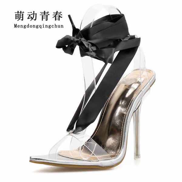 dress shoes style women thin heels sandals pointed toe lace up clear pvc ankle strap hollow out ladies pumps, Black
dress shoes style women thin heels sandals pointed toe lace up clear pvc ankle strap hollow out ladies pumps, Black