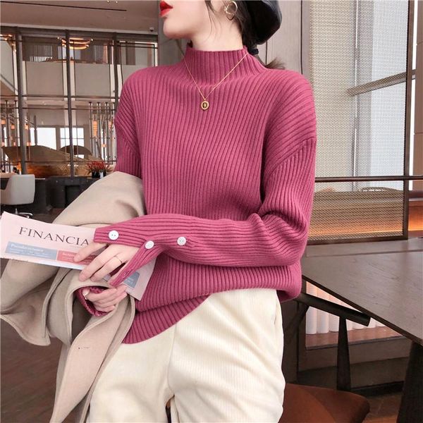 women's sweaters sweater blouse fall/winter 2021 loose half turtleneck pullover thickened bottoming basic shirt top, White;black
women's sweaters sweater blouse fall/winter 2021 loose half turtleneck pullover thickened bottoming basic shirt top, White;black