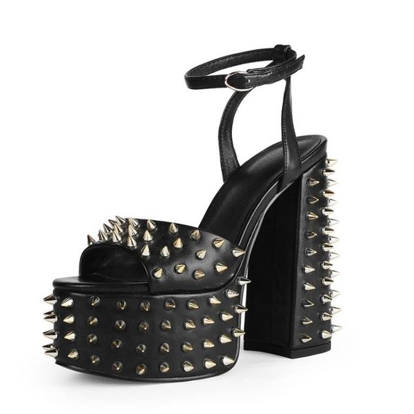 womens 6.1" high heel platform rivet studs block heels sandals slingbacks shoes punk leather black gold sliver pink 2021 dress
womens 6.1" high heel platform rivet studs block heels sandals slingbacks shoes punk leather black gold sliver pink 2021 dress