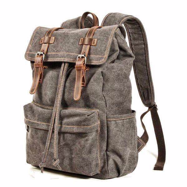 retro military canvas travel backpacks men &women school bag big backpack large
retro military canvas travel backpacks men &women school bag big backpack large
