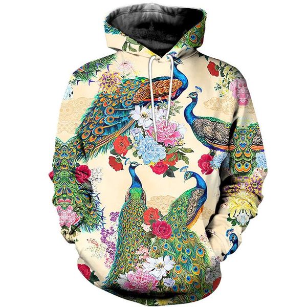 men's hoodies & sweatshirts fashion men hoodie beautiful peacock 3d full printed harajuku sweatshirt casual zip jacket cnd22, Black
men's hoodies & sweatshirts fashion men hoodie beautiful peacock 3d full printed harajuku sweatshirt casual zip jacket cnd22, Black