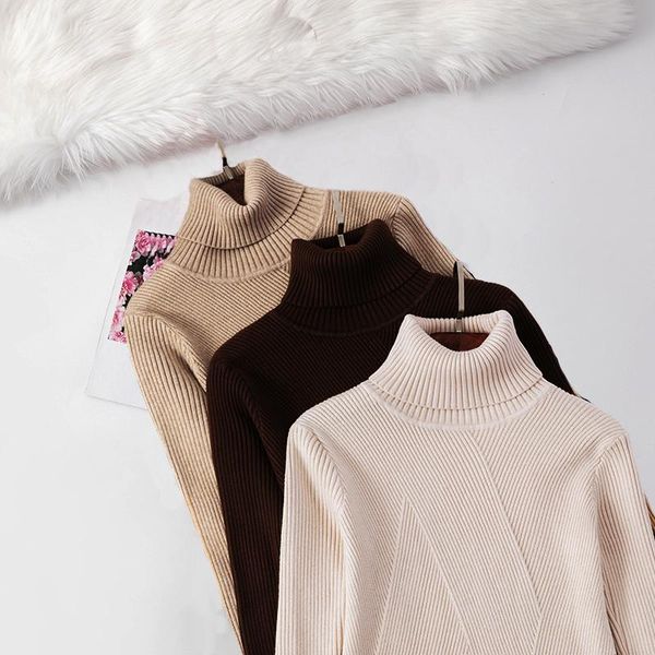 women's sweaters autumn thick turtleneck soft pullovers female winter 2021 korean thicken knitted pull oversized sweater womens jumper, White;black
women's sweaters autumn thick turtleneck soft pullovers female winter 2021 korean thicken knitted pull oversized sweater womens jumper, White;black