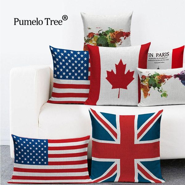 english amerian flag cushion cover pillow case throw pillowtower scandinavian map decorative funda vintage decor cushion/decorative
english amerian flag cushion cover pillow case throw pillowtower scandinavian map decorative funda vintage decor cushion/decorative