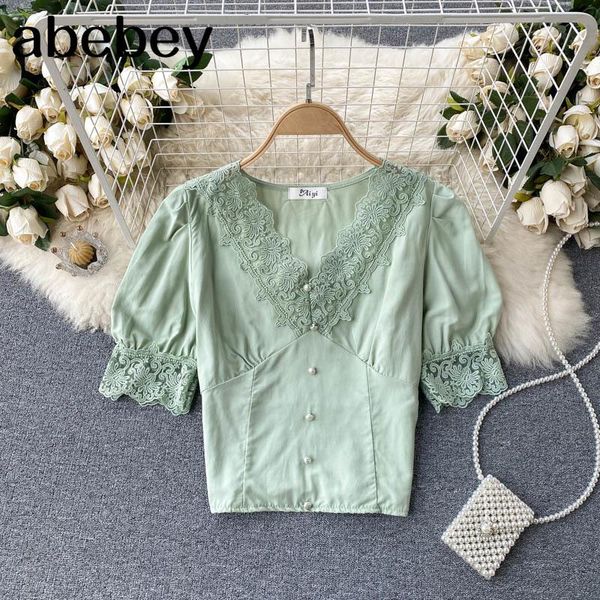 women's blouses & shirts women korean ruffles blouse sleeve v neck elegant solid summer casual fashion hollow streetwear, White
women's blouses & shirts women korean ruffles blouse sleeve v neck elegant solid summer casual fashion hollow streetwear, White