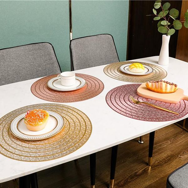 mats & pads round dining table mat pvc placemat heat insulation pad milk coffee cups tableware for home kitchen party supply
mats & pads round dining table mat pvc placemat heat insulation pad milk coffee cups tableware for home kitchen party supply