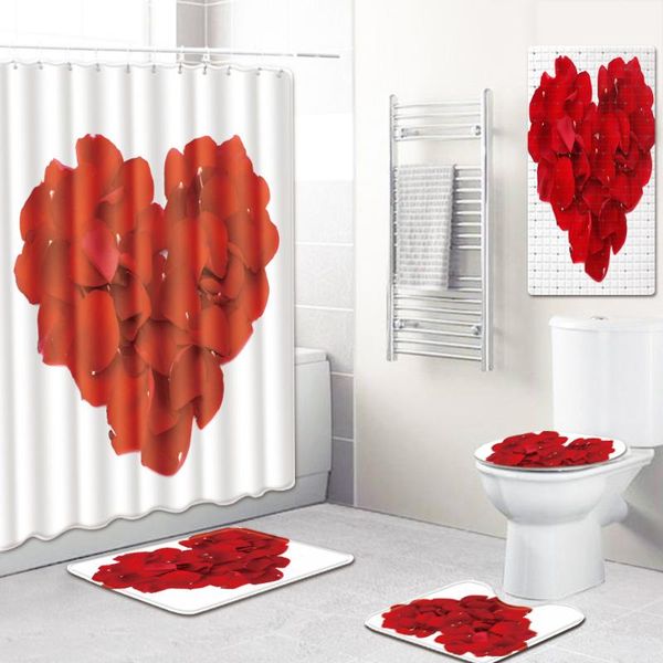 bath mats red lovely bathroom shower curtain mat toilet cover waterproof five-piece carpet curtains and rugs
bath mats red lovely bathroom shower curtain mat toilet cover waterproof five-piece carpet curtains and rugs