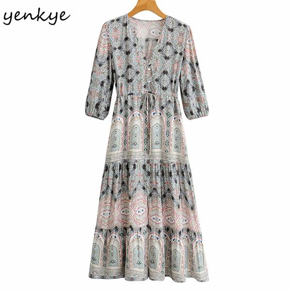 vintage print casual long dress women v neck drawstring waist a-line holiday summer plus size vestido 210430, Black;gray
vintage print casual long dress women v neck drawstring waist a-line holiday summer plus size vestido 210430, Black;gray