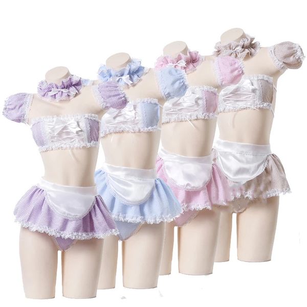 girls sweetheart temptation anime cosplay lace plaid maid bikini woman bikini for women sailor school girl outfit, Black;white
girls sweetheart temptation anime cosplay lace plaid maid bikini woman bikini for women sailor school girl outfit, Black;white