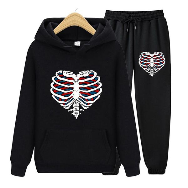 women's two piece pants women tracksuit retro skeleton print black hoodies and long pant winter sets y2k pullover sportswear casual swe, White
women's two piece pants women tracksuit retro skeleton print black hoodies and long pant winter sets y2k pullover sportswear casual swe, White