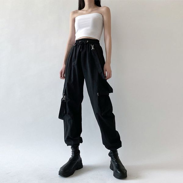 men's pants women fashion harajuku cargo black detachable strap trousers female elastic waist streetwear casual aznm
men's pants women fashion harajuku cargo black detachable strap trousers female elastic waist streetwear casual aznm