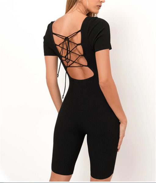 backless hollow out jumpsuit playsuit rompers 2021 women short sleeve bodycon slim running sports women's jumpsuits &, Black;white
backless hollow out jumpsuit playsuit rompers 2021 women short sleeve bodycon slim running sports women's jumpsuits &, Black;white