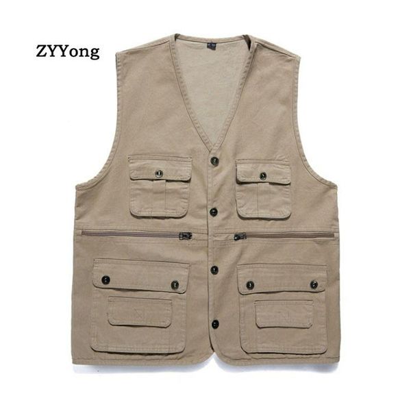 men's vests cotton vest coat fashion pographer waistcoat work sleeveless jacket tool many pocket outdoor fishing loose clothing, Black;white
men's vests cotton vest coat fashion pographer waistcoat work sleeveless jacket tool many pocket outdoor fishing loose clothing, Black;white