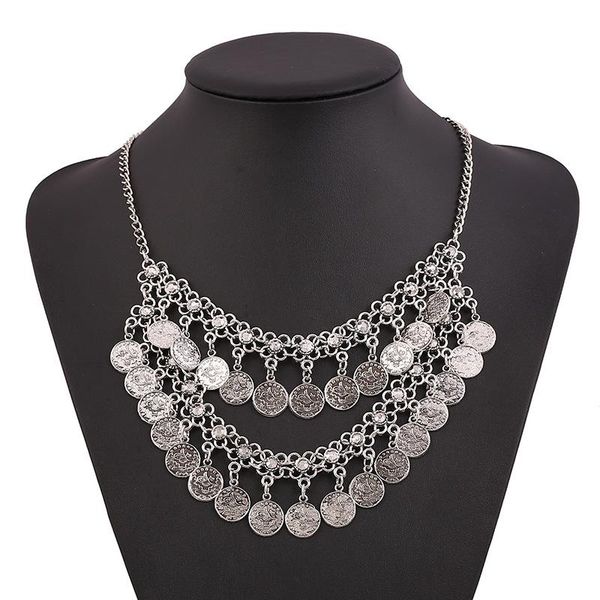 chains lzhlq retro carved coin tassel statement necklace women boho double layers choker necklaces pendants jewelry collares, Silver
chains lzhlq retro carved coin tassel statement necklace women boho double layers choker necklaces pendants jewelry collares, Silver