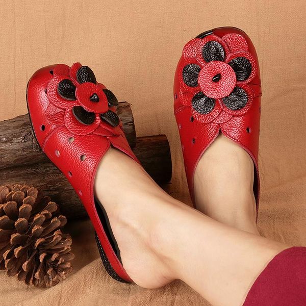 slippers summer autumn genuine leather women shoes flat low heel vintage cover toe hollow flower slides, Black
slippers summer autumn genuine leather women shoes flat low heel vintage cover toe hollow flower slides, Black