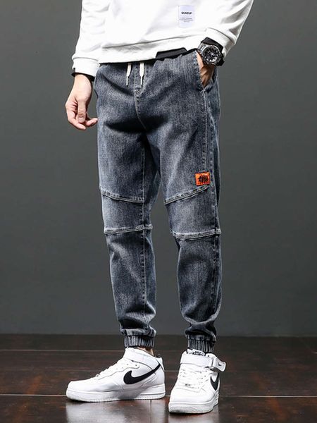 men's jeans autumn bunched loose large fashion brand lace up elastic high-end fat harem ap0o, Blue
men's jeans autumn bunched loose large fashion brand lace up elastic high-end fat harem ap0o, Blue