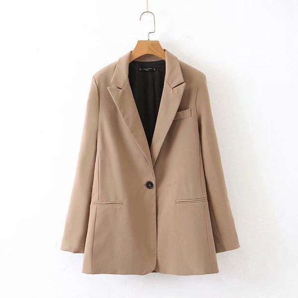 women's jackets the european and american fashion week 8-78-9274 button acts role of suit jacket, Black;brown
women's jackets the european and american fashion week 8-78-9274 button acts role of suit jacket, Black;brown