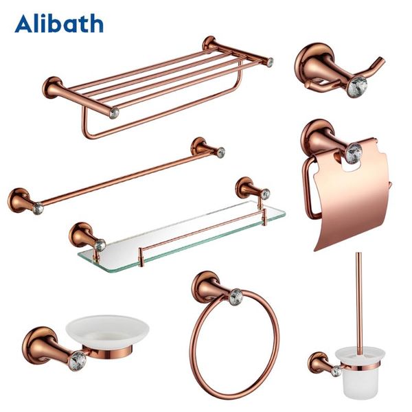 bath accessory set luxury rose gold bathroom accessories brass wall mounted toilet brush paper towel holder rack glass shelf hardware set.
bath accessory set luxury rose gold bathroom accessories brass wall mounted toilet brush paper towel holder rack glass shelf hardware set.