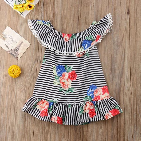 girl's dresses toddler kids baby girl clothes summer off shoulder dress striped floral ruffle, Red;yellow
girl's dresses toddler kids baby girl clothes summer off shoulder dress striped floral ruffle, Red;yellow