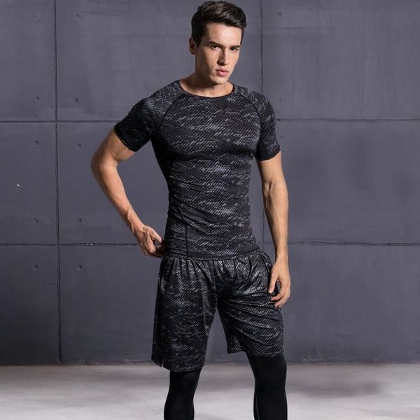 men's sports set speed dry fitness wear running training elastic tights print series sets, Black;blue
men's sports set speed dry fitness wear running training elastic tights print series sets, Black;blue