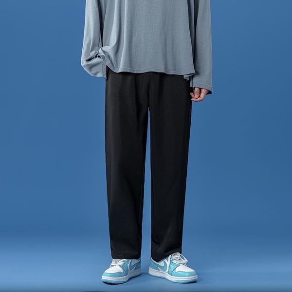 men's pants design elastic waist casual suit straight plain trousers student college black navy blue
men's pants design elastic waist casual suit straight plain trousers student college black navy blue