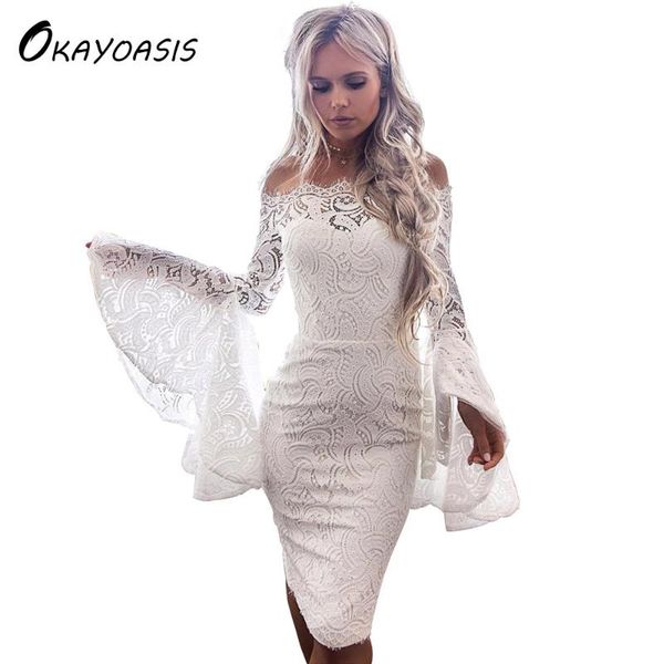 casual dresses okayoasis spring women lace dress vintage slash-neck long flare sleeve elegant party sweet girls, Black;gray
casual dresses okayoasis spring women lace dress vintage slash-neck long flare sleeve elegant party sweet girls, Black;gray