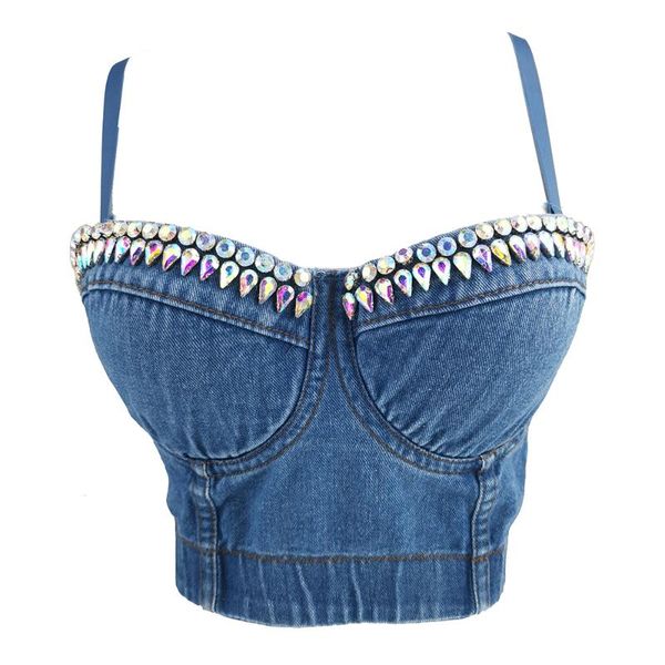 women's tanks & camis atoshare hand-made colored rhinestone denim crop bustier push up tank women vest for night club party, White
women's tanks & camis atoshare hand-made colored rhinestone denim crop bustier push up tank women vest for night club party, White