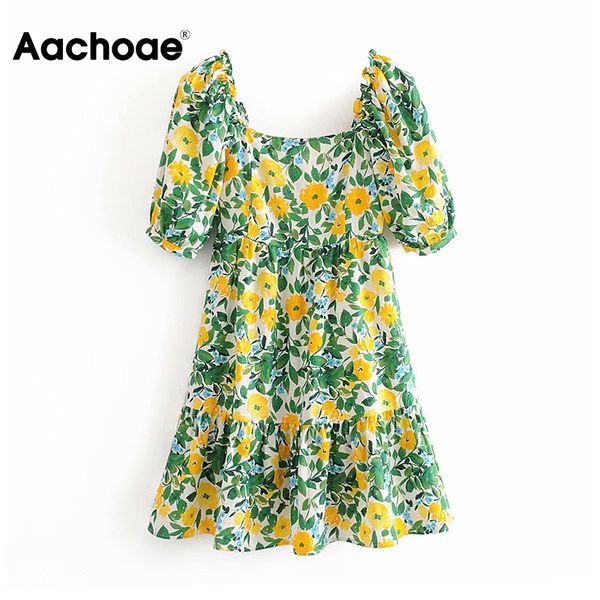women floral print summer mini dress puff short sleeve ruffles boho dresses square collar holiday beach dress veatidos, Black;white
women floral print summer mini dress puff short sleeve ruffles boho dresses square collar holiday beach dress veatidos, Black;white