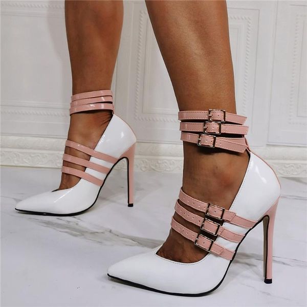 dress shoes ribetrini ins female pointed toe buckle strappy high heels spring white party wedding design cutout women pumps, Black
dress shoes ribetrini ins female pointed toe buckle strappy high heels spring white party wedding design cutout women pumps, Black