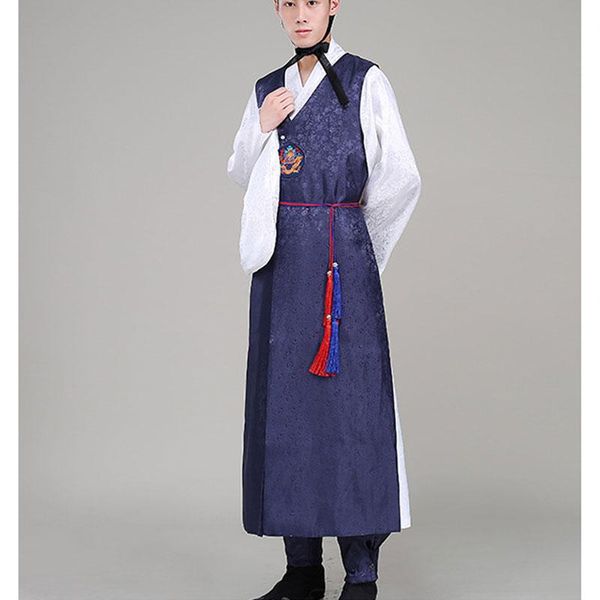 ethnic clothing men hanbok korean costume men's traditional court robes robe minority act out, Red
ethnic clothing men hanbok korean costume men's traditional court robes robe minority act out, Red