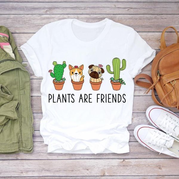summer dog cat short sleeve womens t shirt floral animal ladies graphic female tee, White
summer dog cat short sleeve womens t shirt floral animal ladies graphic female tee, White