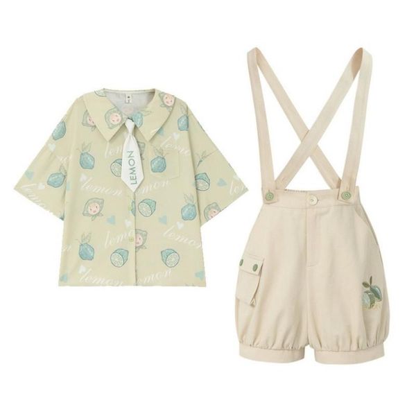 women's tracksuits women 2021 summer two piece sets short sleeve print tie shirts and hight waist embroidery overalls sweet style girl, Gray
women's tracksuits women 2021 summer two piece sets short sleeve print tie shirts and hight waist embroidery overalls sweet style girl, Gray