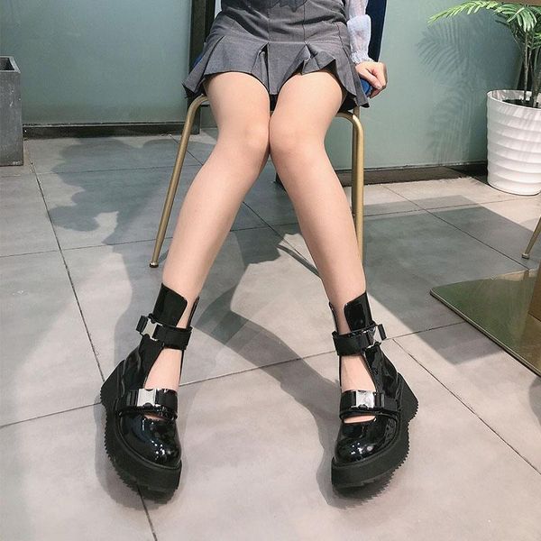 boots summer women's black ankle hollow out round toe flat platform patent leather shoes m32
boots summer women's black ankle hollow out round toe flat platform patent leather shoes m32