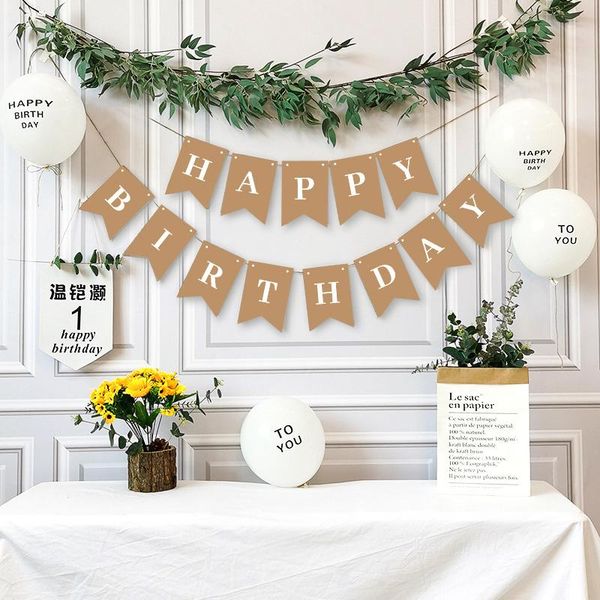 party decoration happy birthday kraft paper banner flag to you letter latex balloon decorations
party decoration happy birthday kraft paper banner flag to you letter latex balloon decorations