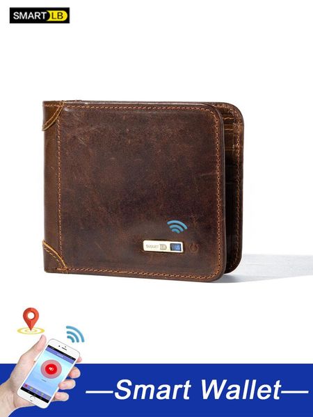 wallets smart wallet man anti-lost genuine leather short multi-functional purses men's purse, Red;black
wallets smart wallet man anti-lost genuine leather short multi-functional purses men's purse, Red;black